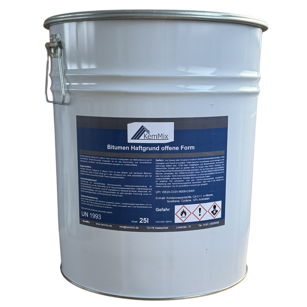 Bitumen-Haftgrund offene Form
